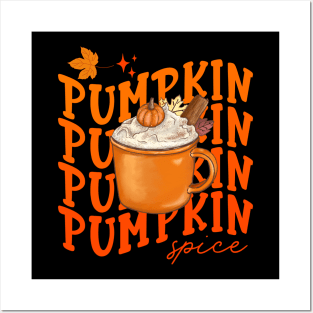 Retro Vintage Pumpkin Spice Lover Cute Fall Season Thanksgiving Posters and Art